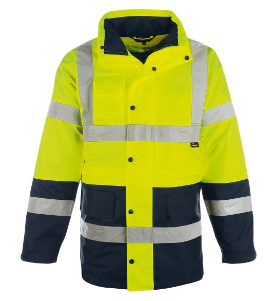 Vizwell Parka 2 in 1 warngelb, atmungsaktiv, wind-wasserdicht